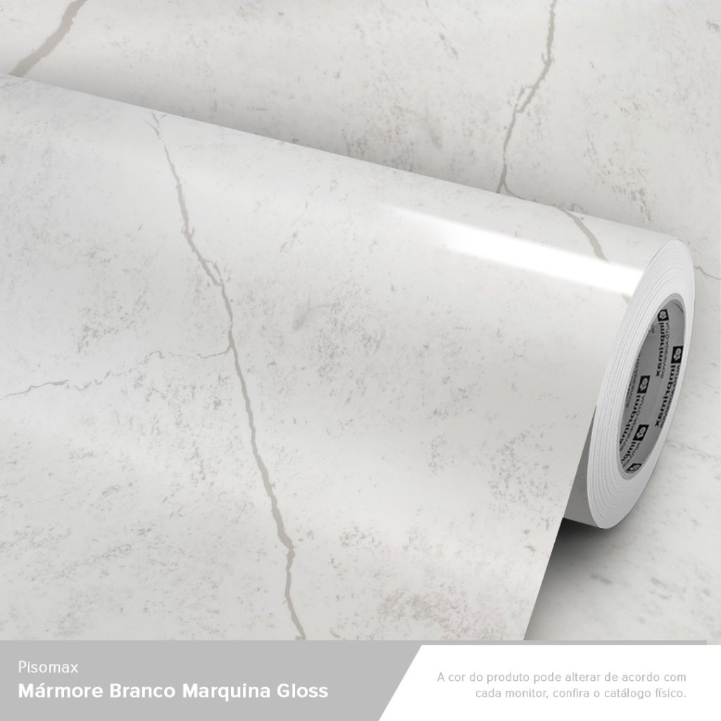 Pisomax Mármore Branco Marquina Gloss 1,22 larg