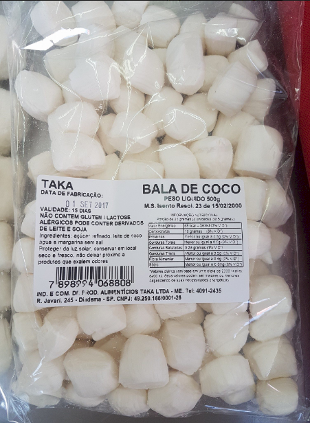 Bala de Coco Gelada