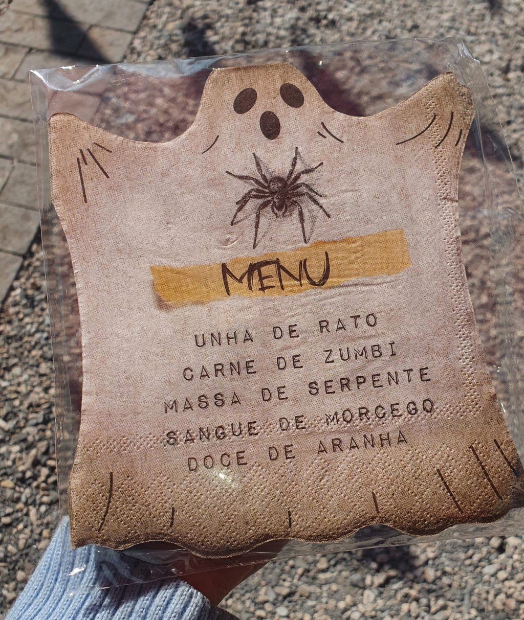 Guardanapo menu de Halloween 