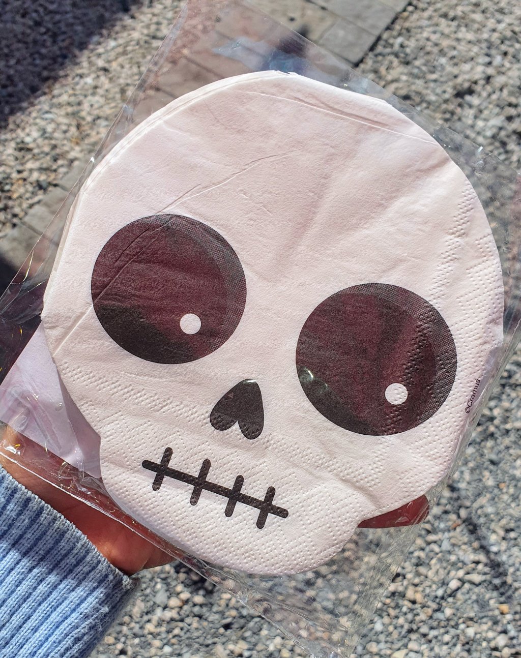 Guardanapo caveira 