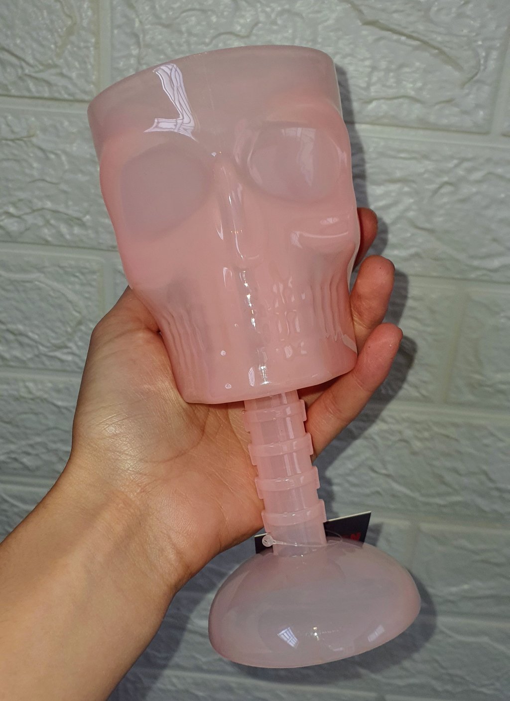 Taça caveira rosa 