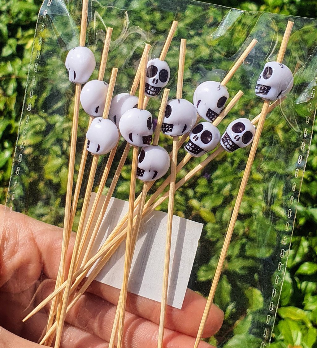 Palito para petisco caveira 