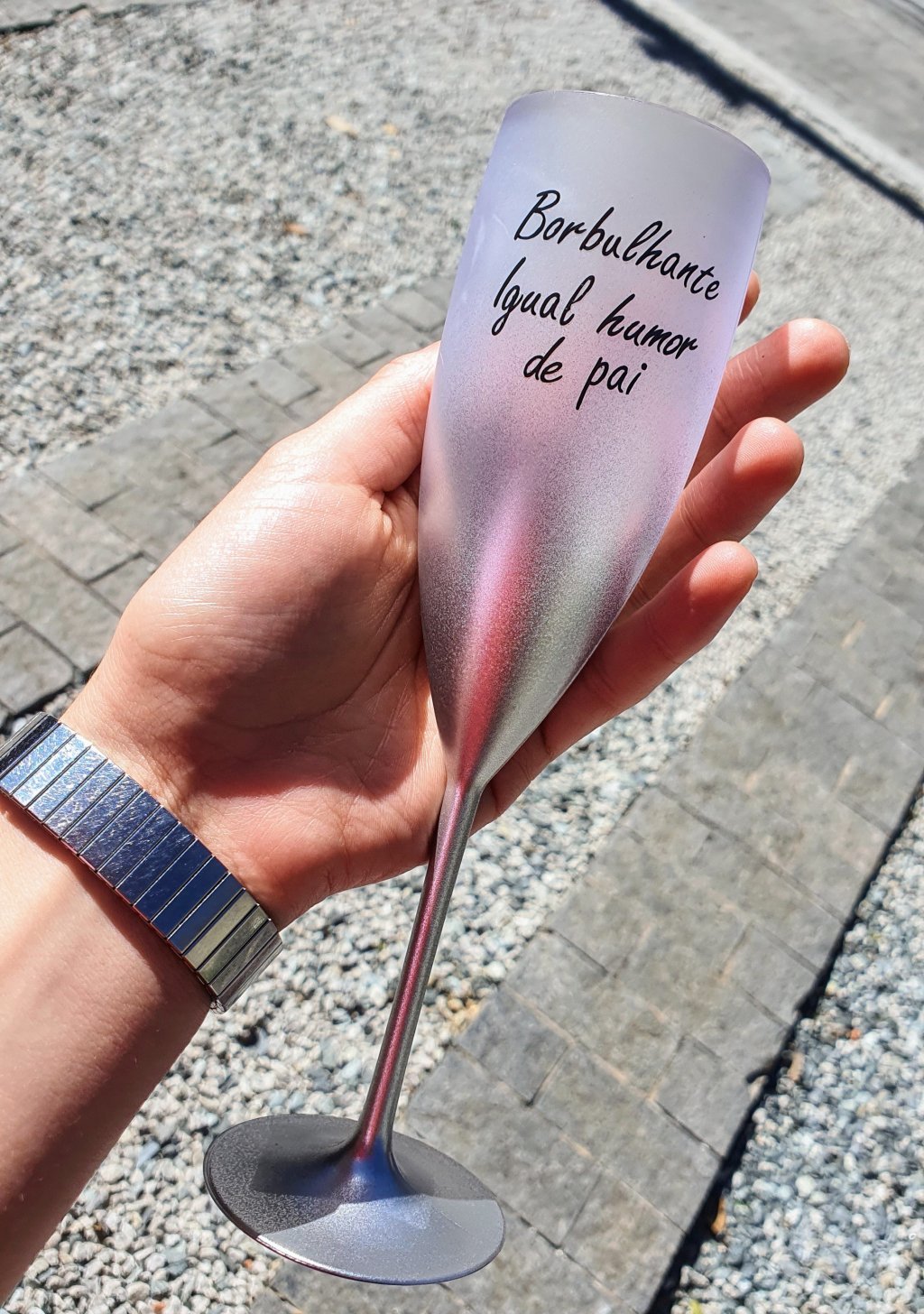 Taça de espumante personalizada