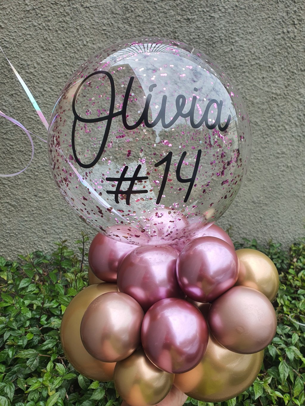 Bubble 9 polegadas na base de balões 