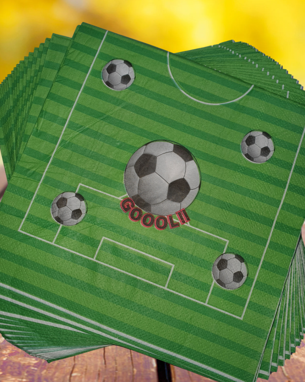 Guardanapos de papel temático futebol