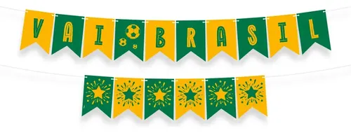 Faixa de papel cartão Vai Brasil 