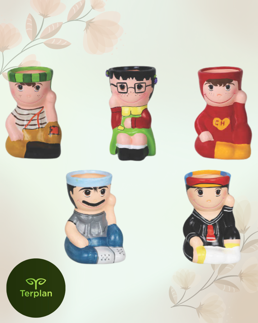 VASO CACHEPOT TURMA DO CHAVES