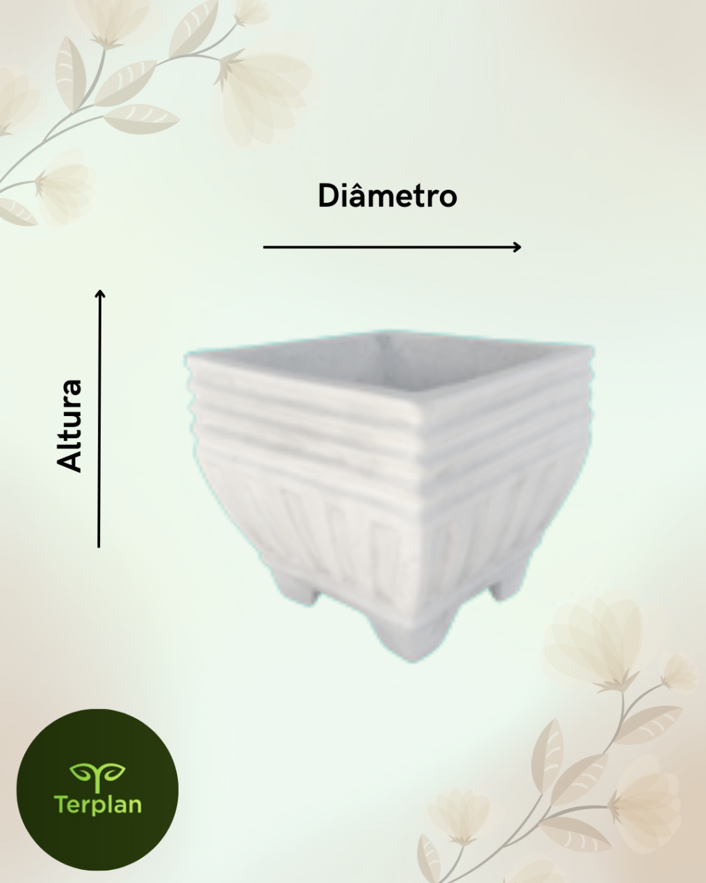 CAIXA ASTECA GREGA COM PÉ 