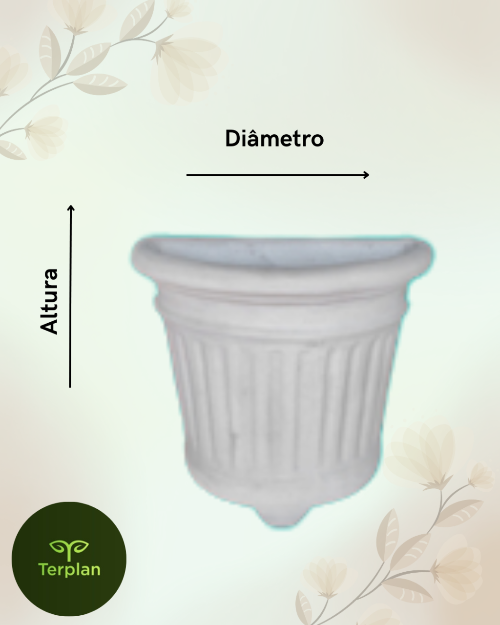 VASO MEIO ROMANO COM PÉ
