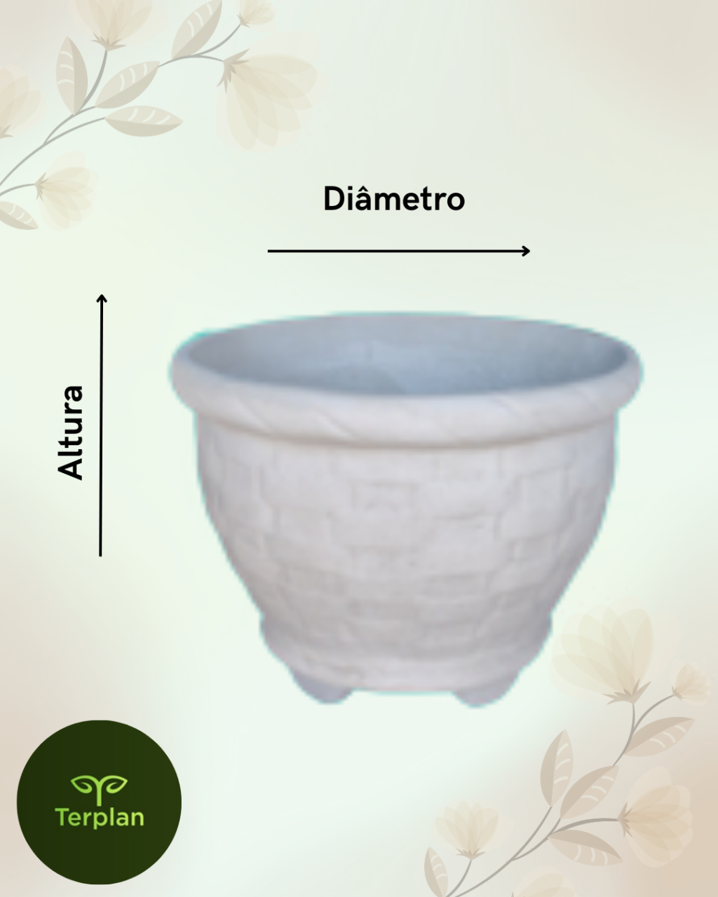  VASO CESTO COM PÉ 