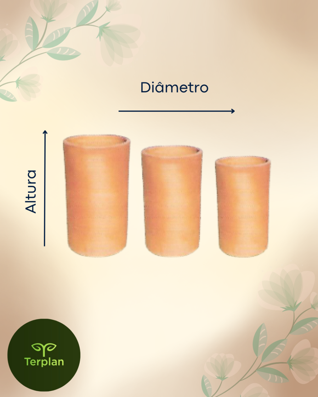 VASO CERÂMIA CILINDRO ESPECIAL
