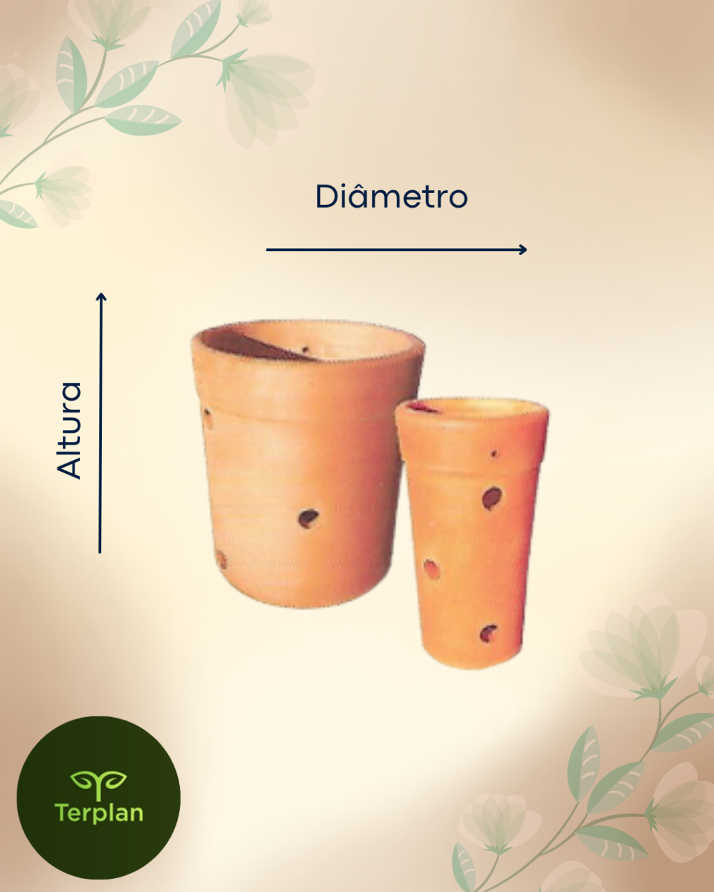 VASO CERÂMIA ORQUÍDEA ALTO