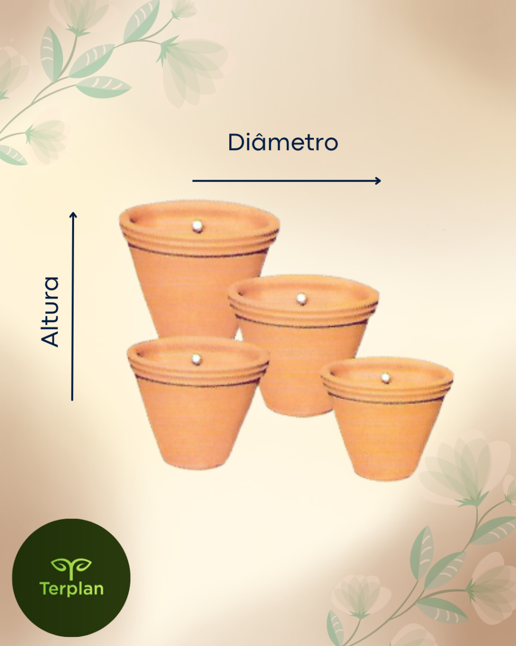 VASO CERÂMIA PAREDE LISO
