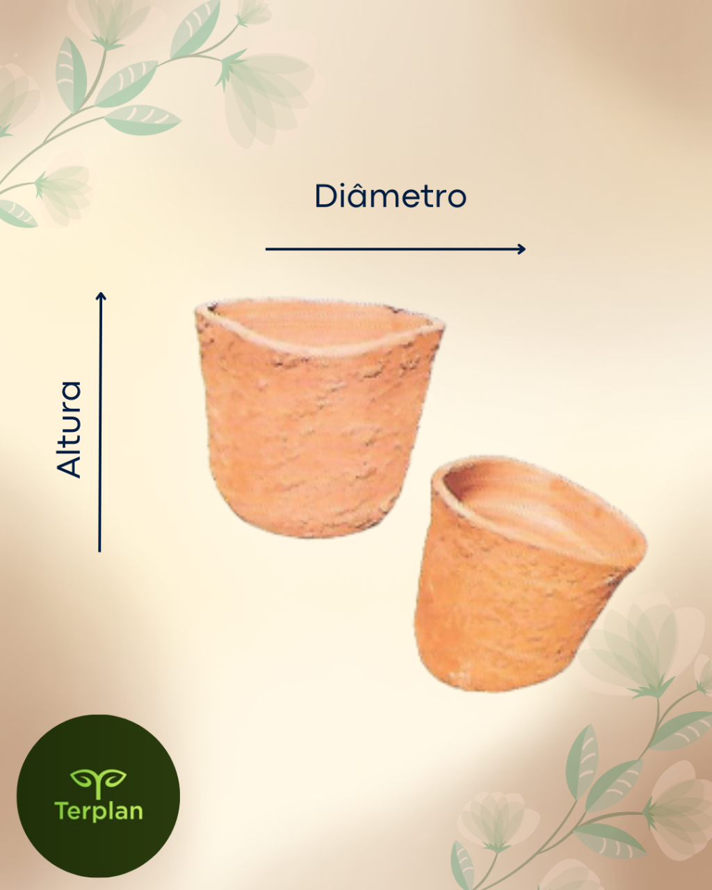 VASO CERÂMIA TREVO RETO