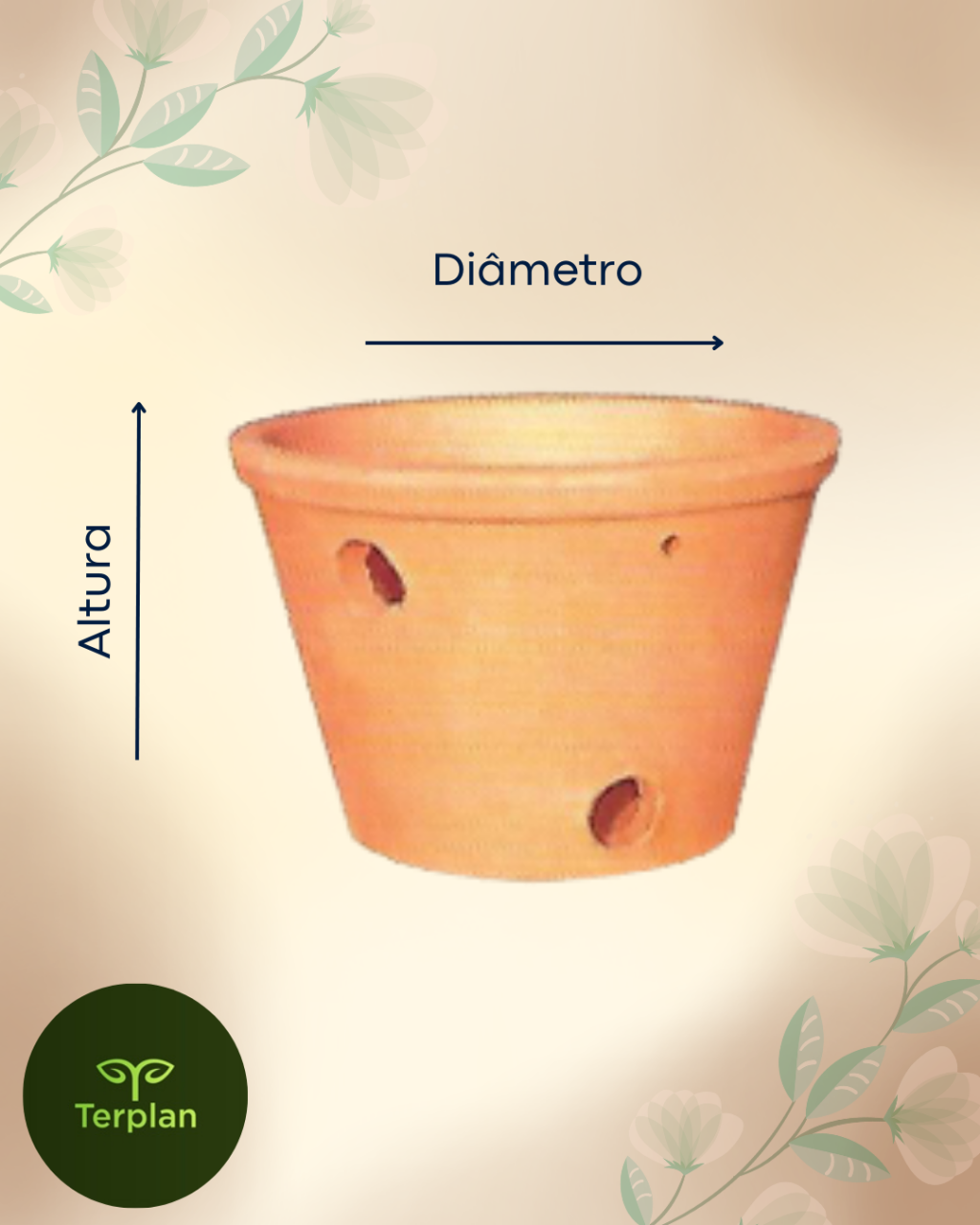 VASO CERÂMIA FURADO