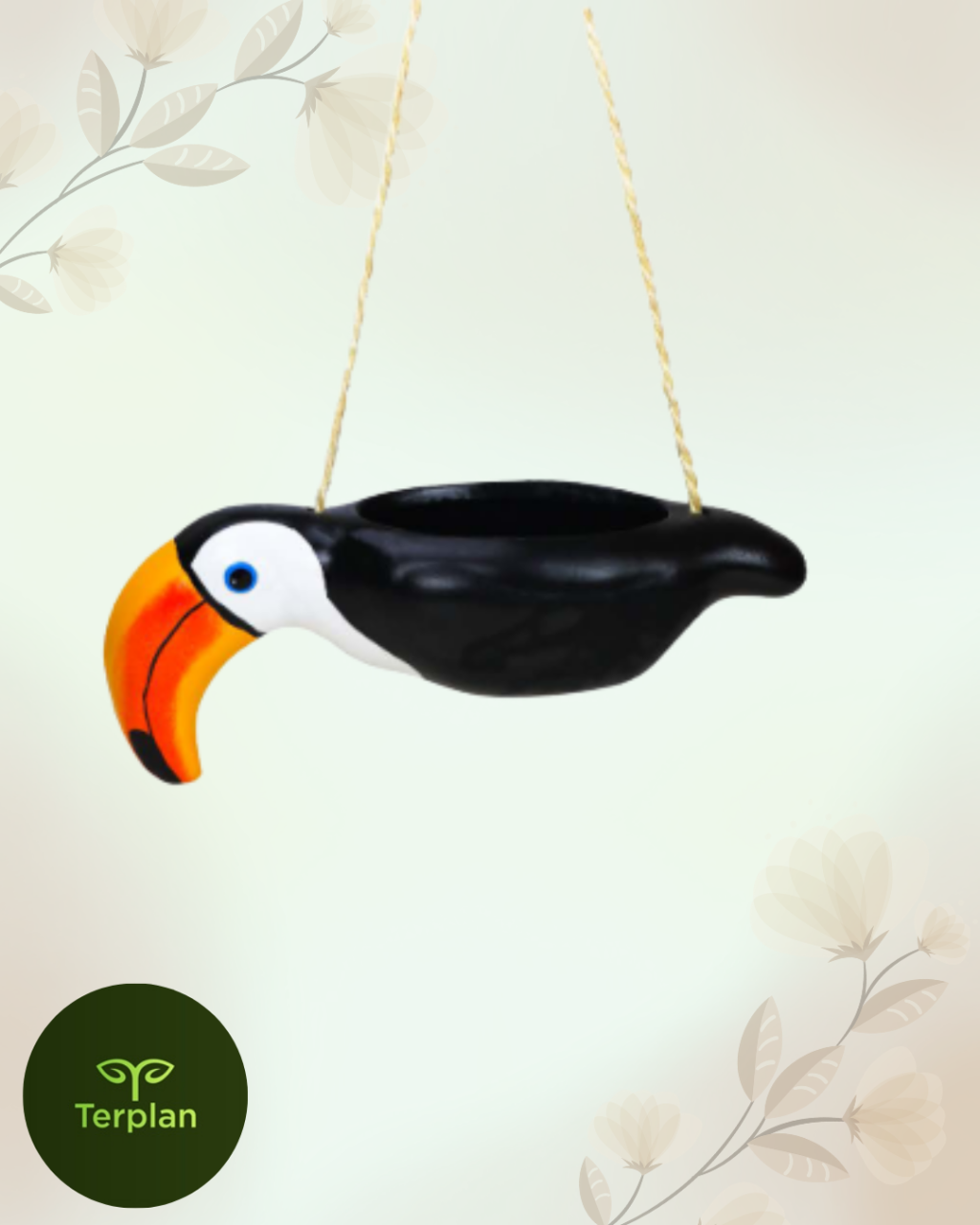 CACHEPOT TUCANO GRANDE  PENDURAR 