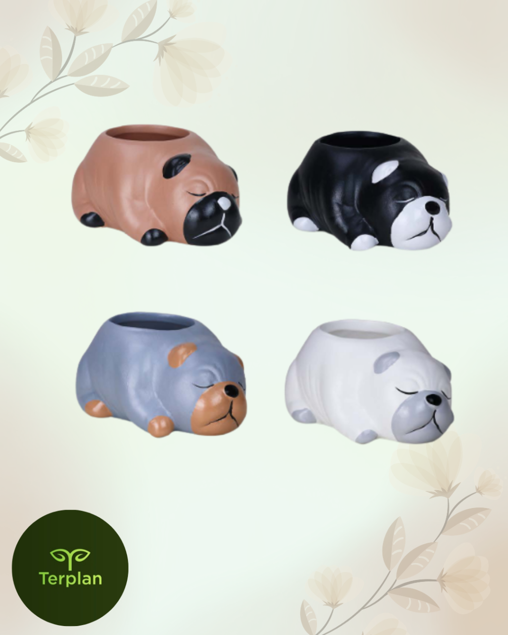 CACHEPOT CACHORRO DEITADO 
