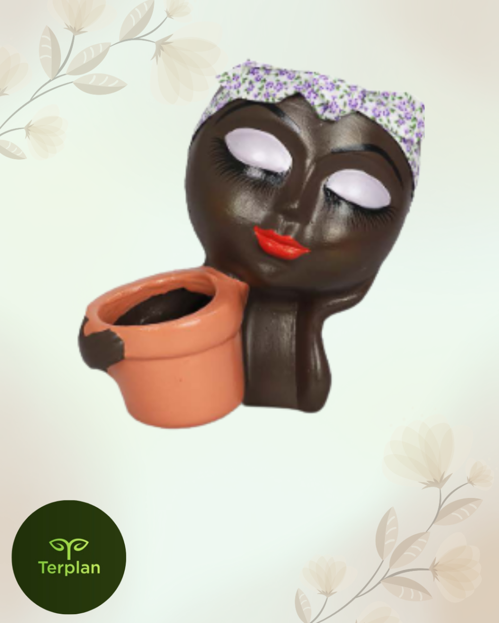 CACHEPOT MOÇA DELICADA COM FAIXA 