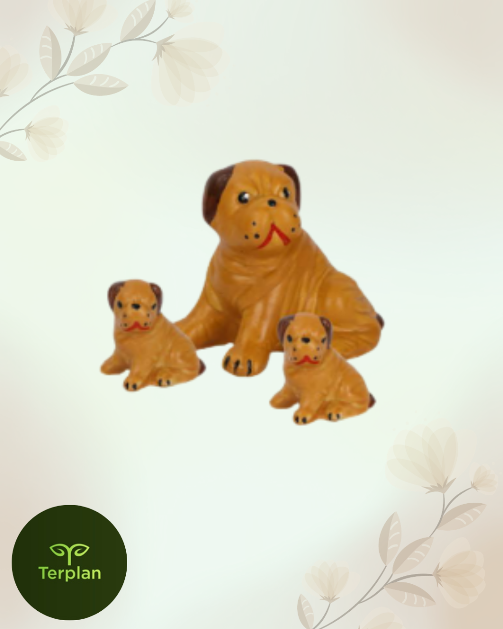 TERRARIO  TRIO CACHORRO BULLDOG