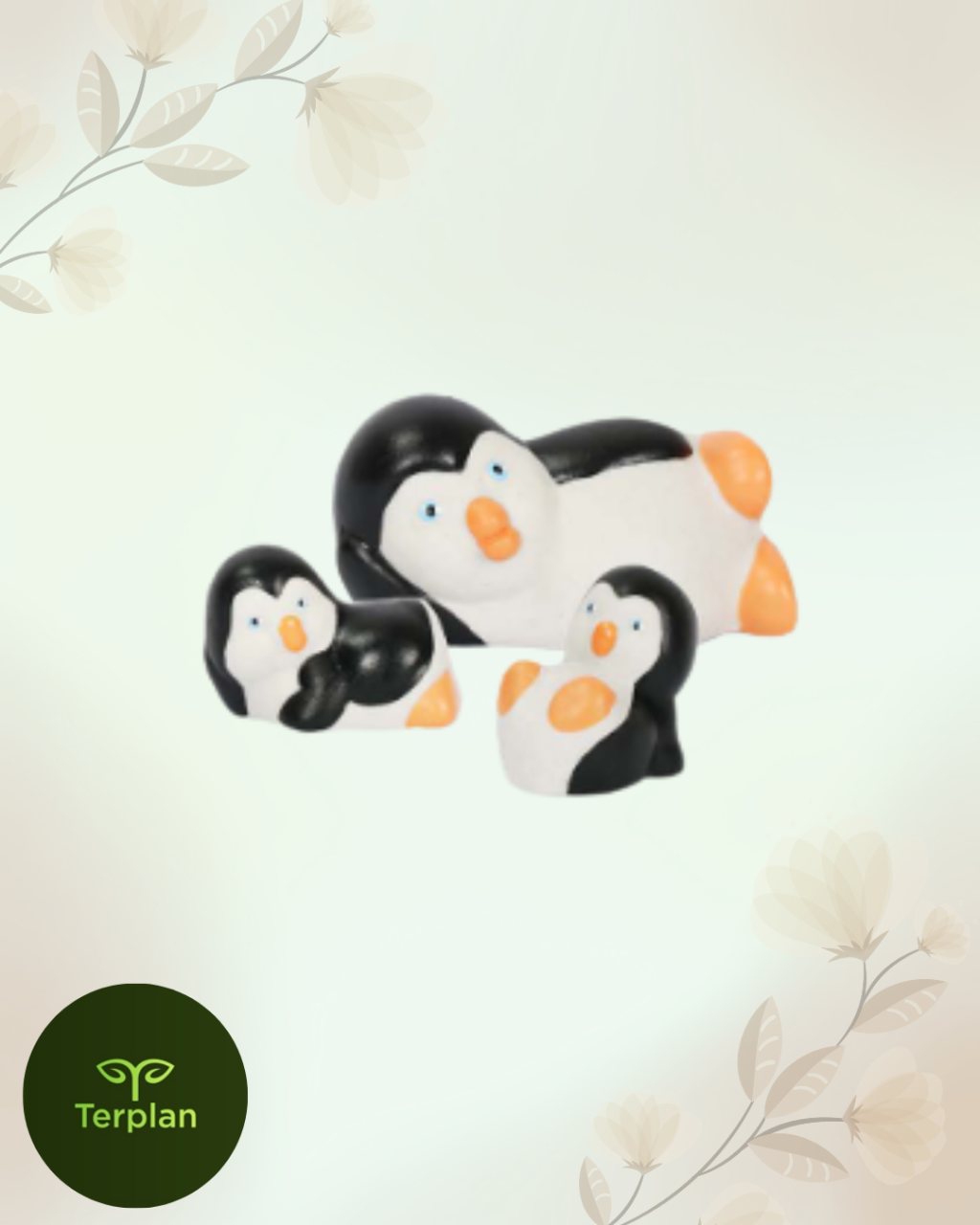 TERRARIO  TRIO PINGUIM DEITADO