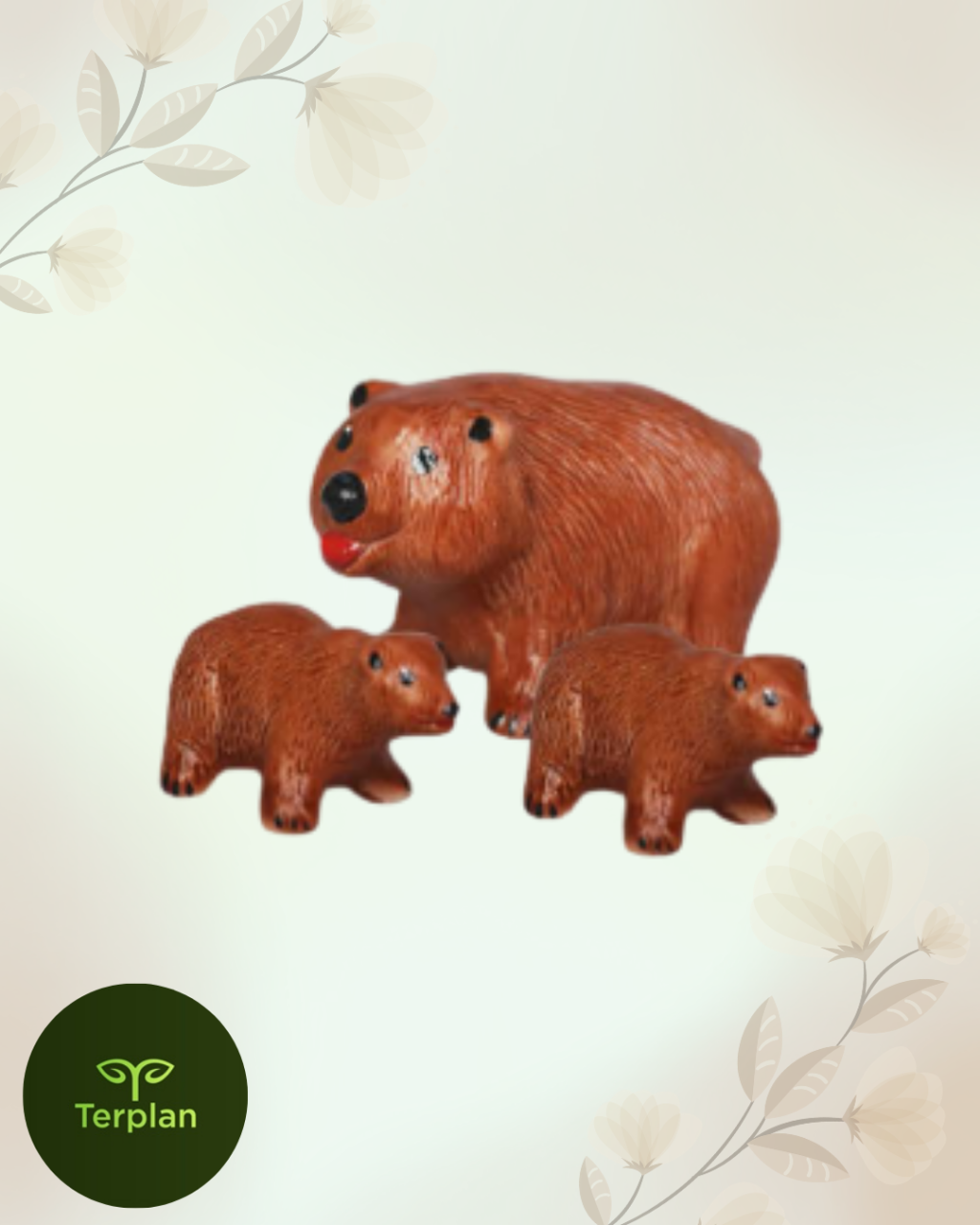 TERRARIO  TRIO URSO MARROM 