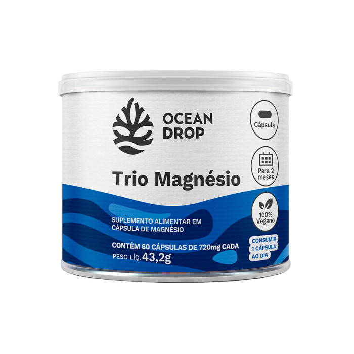 Ocean Drop Trio Magnésio 60 cápsulas 720mg