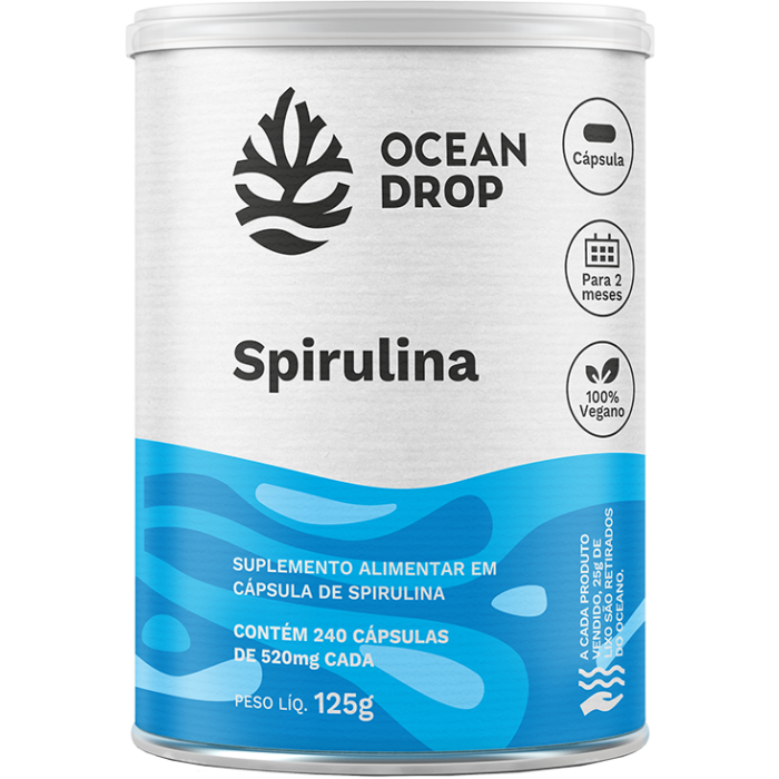 Ocean Drop Spirulina 240 cápsulas 520mg