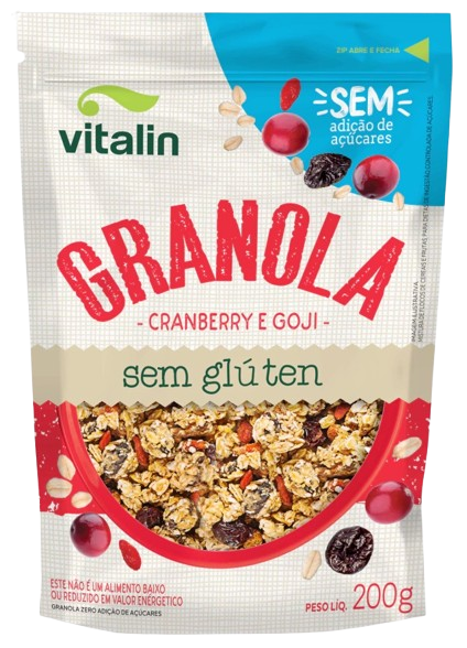 Vitalin Granola Cranberry e Goji 200g