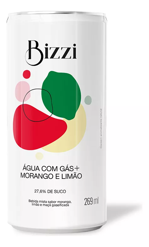 Bizzi Água c/Gás Morango e Limão 269ml