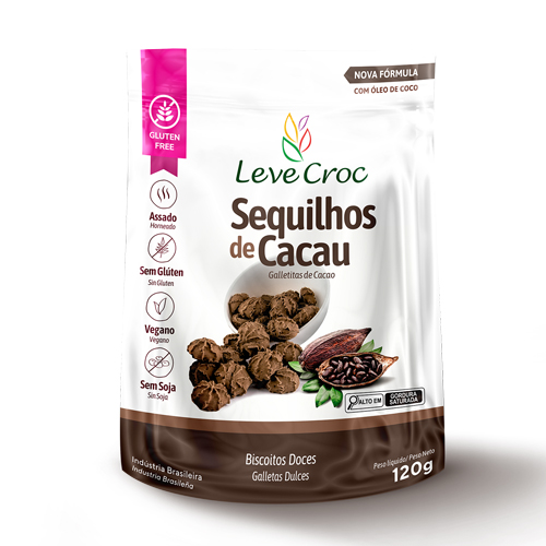 Leve Croc Sequilhos de Cacau 120g