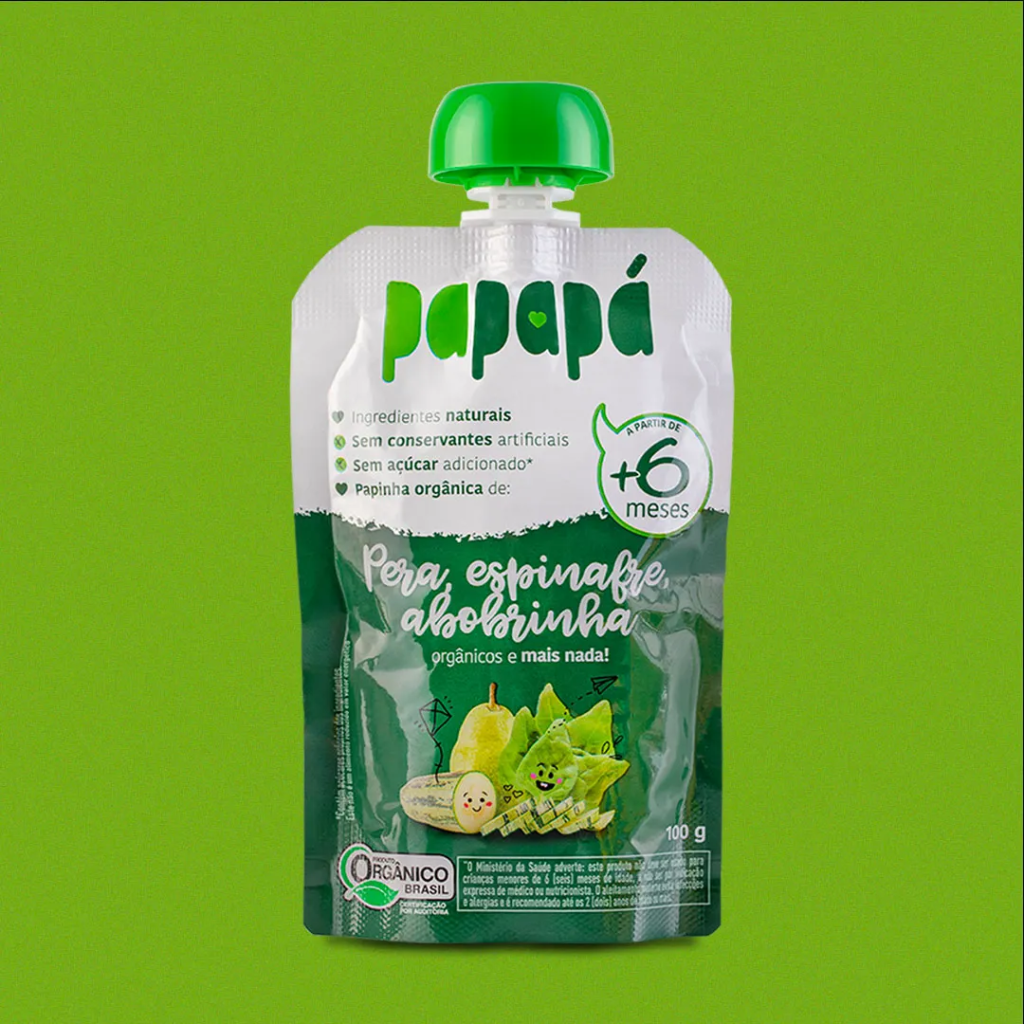 Papapá Papinha Pera Espinafre e Abobrinha 100g