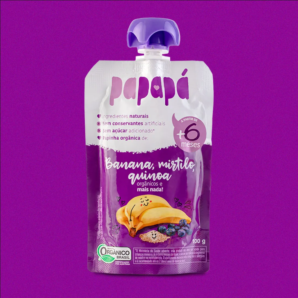 Papapá Papinha Banana Mirtilo e Quinoa 100g