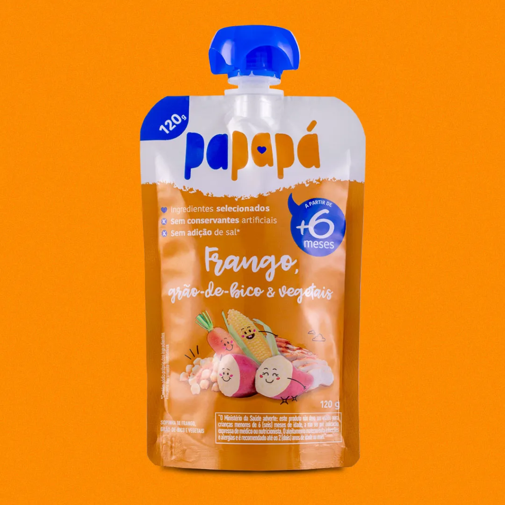 Papapá Papinha Frango Grão de Bico e Vegetais 120g