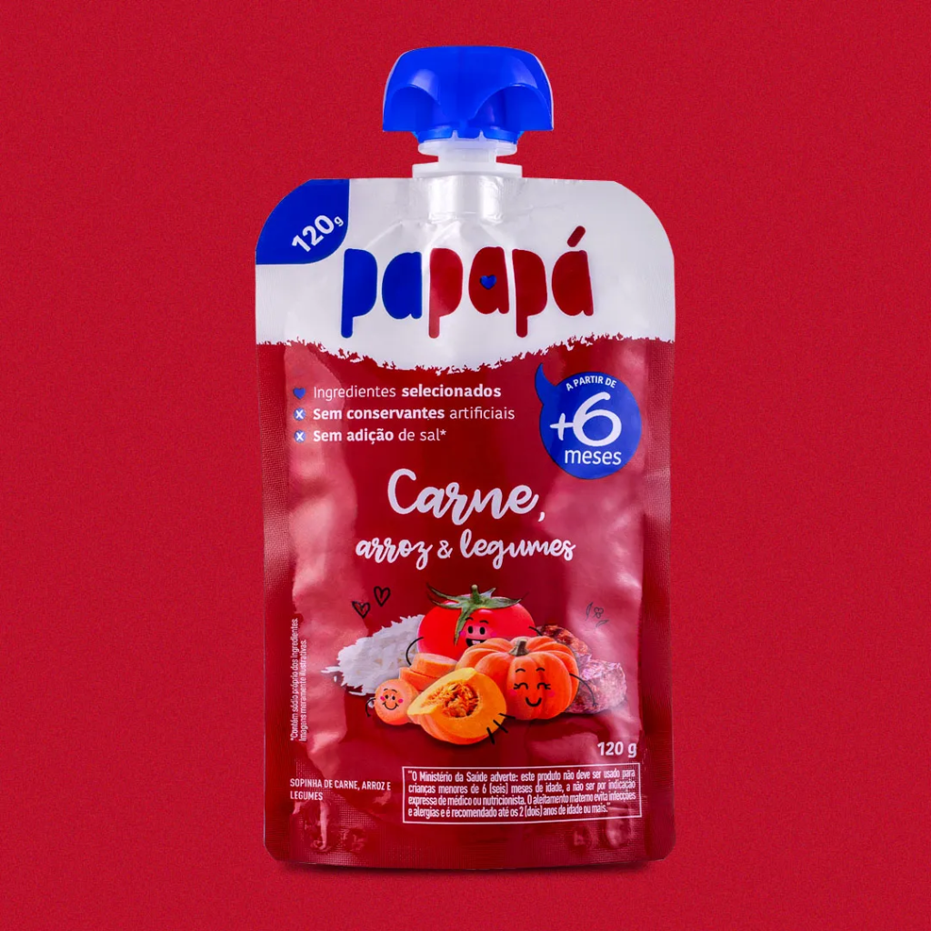 Papapá Papinha Carne Arroz e Legumes 120g