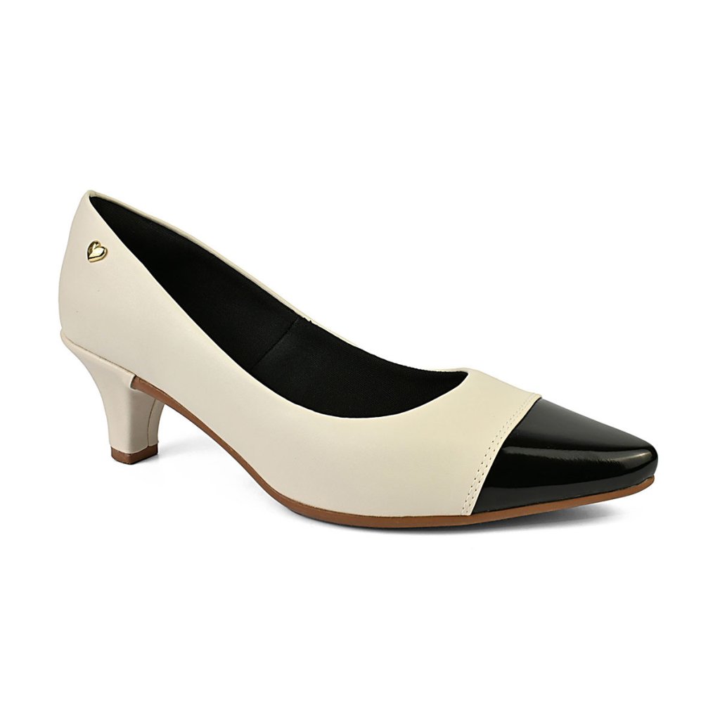 Sapato scarpin Ref 1961-460 Off/Preto