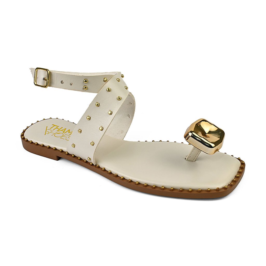 Sandália Rasteira Ref. 41022-446 OFF WHITE