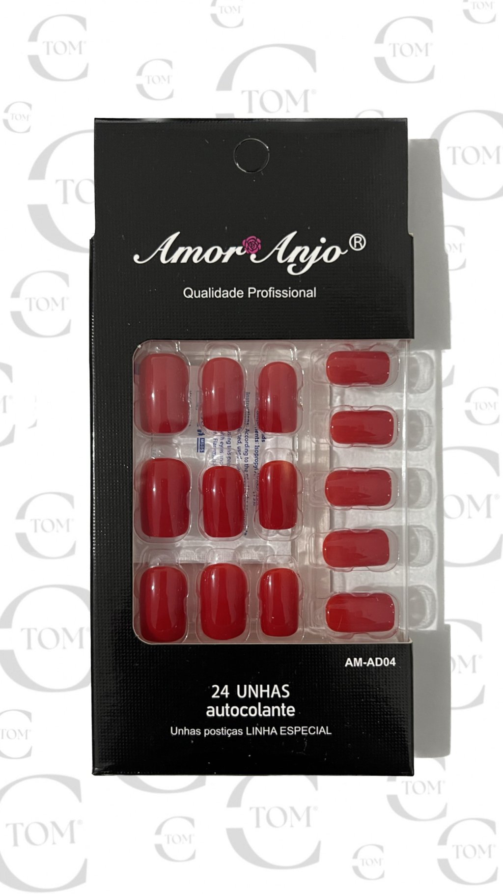 UNHA POSTIÇA AUTOCOLANTE COM 24 PEÇAS 