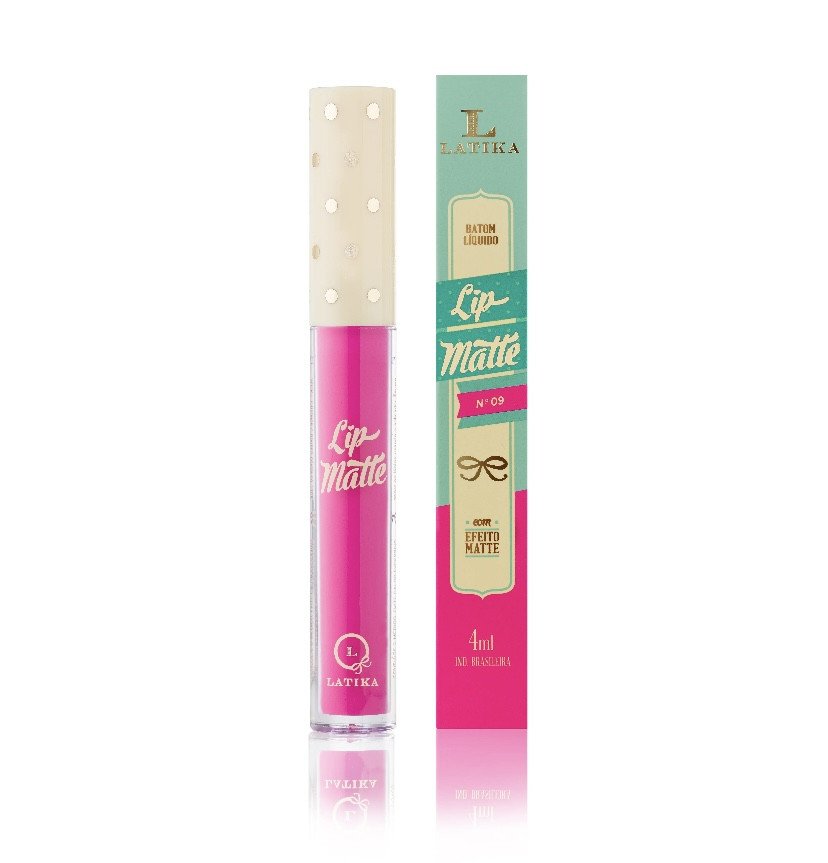 Batom Líquido Latika Lip Matte Rosa Nº09