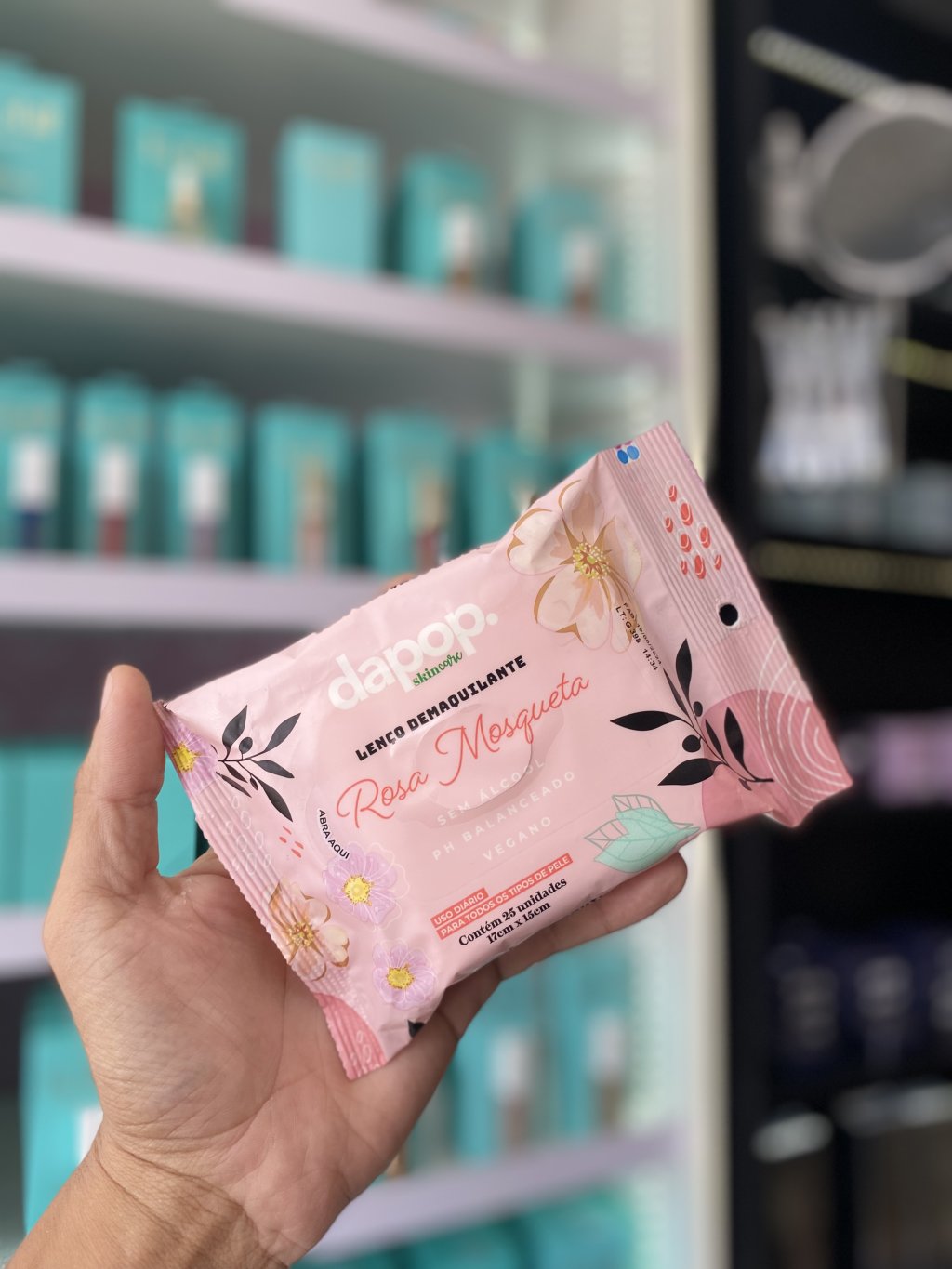 Lenço Demaquilante Com Rosa Mosqueta - Dapop