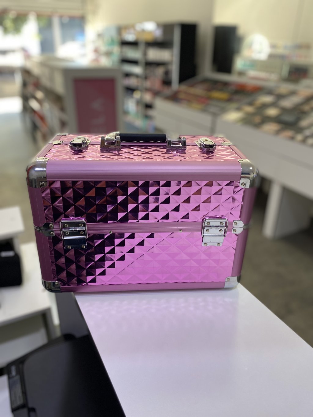Maleta Maquiagem Profissional Grande - Rosa