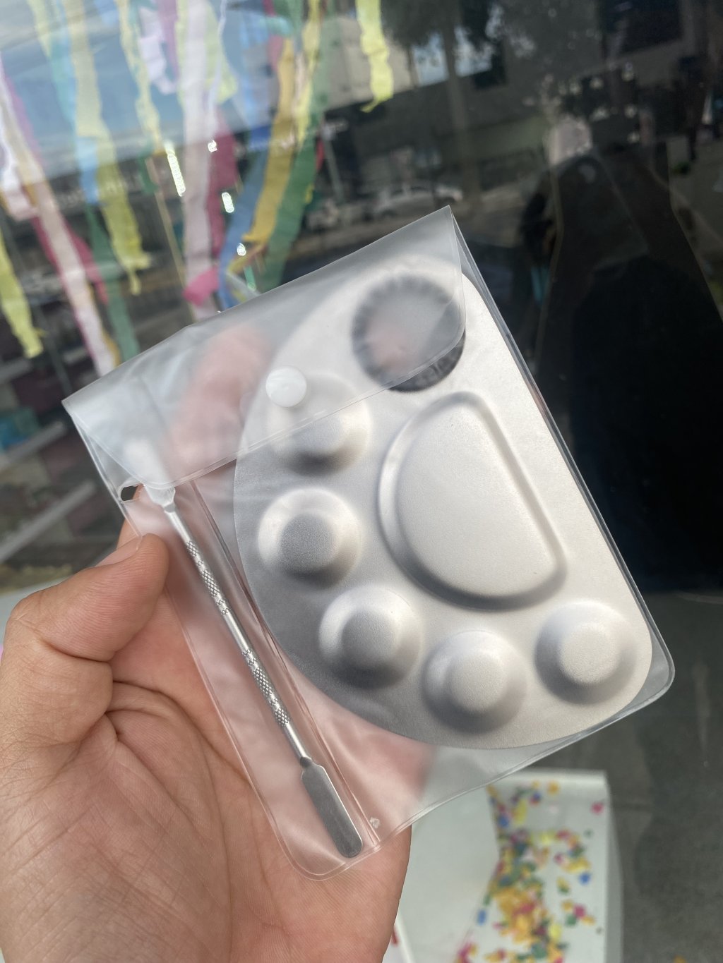 Placa com Espátula INOX Pequena