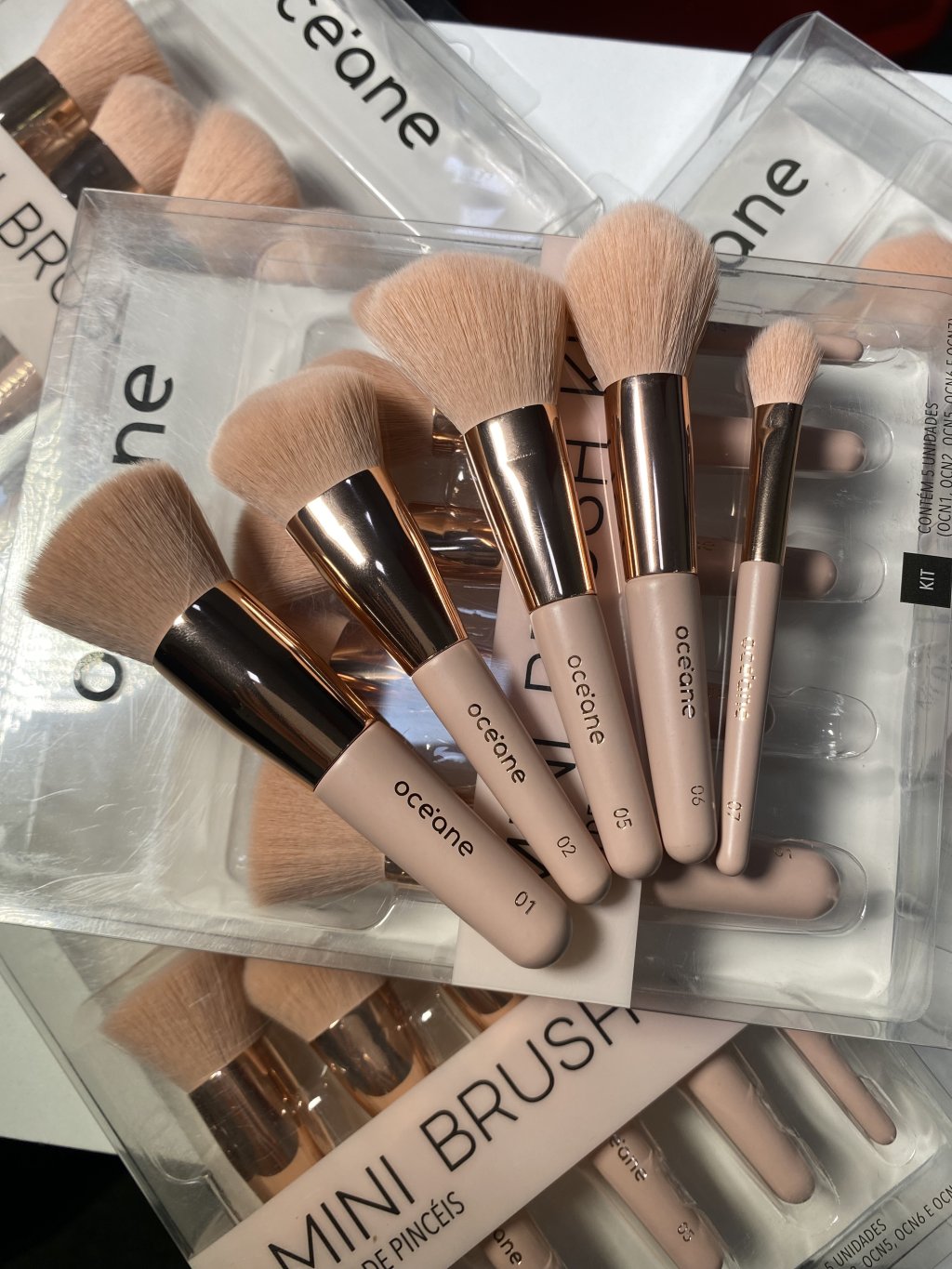 Mini Kit com 5 Pincéis - Mini Brush Kit- Oceane