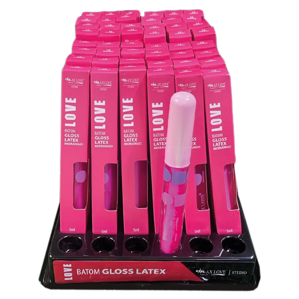 Box 48 unid - Batom 13 Morango   Gloss Latex