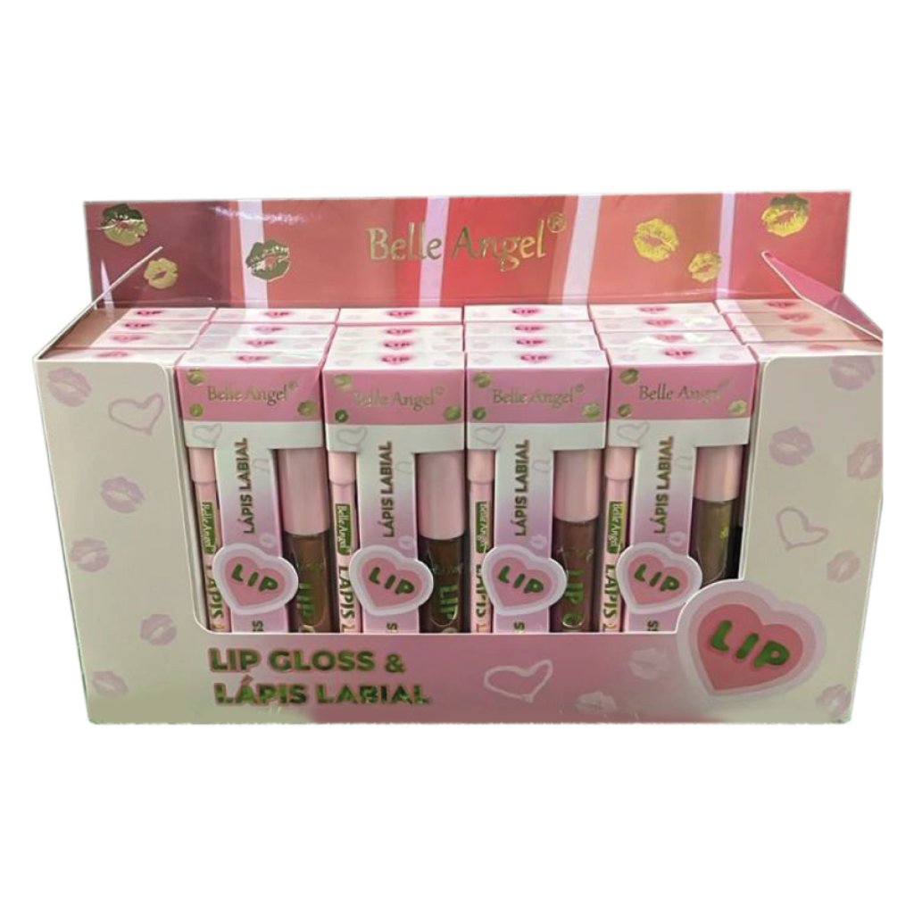 Box 24 unid - Lip Gloss e Lápis Labial