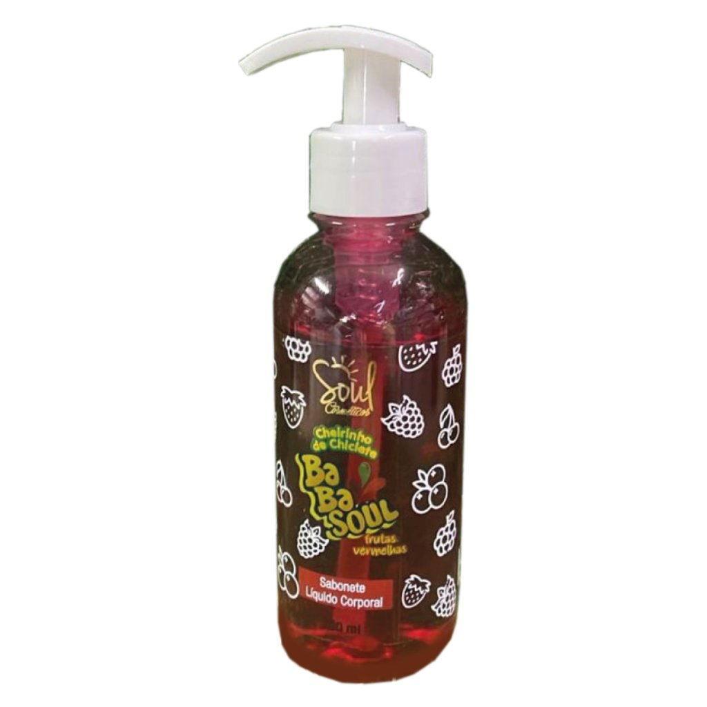 1 unid - Frutas Vermelhas Sabonete Líquido Corporal