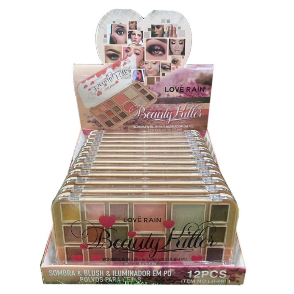 Box 12 unid - Sombra, Blush e Iluminador