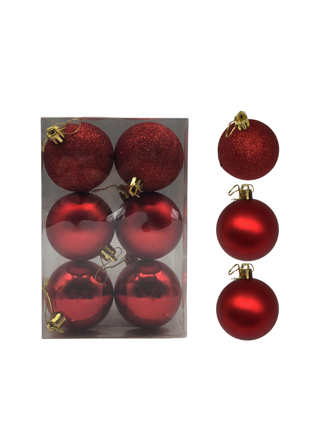KIT DE BOLAS C/6 UND 6CM VERMELHO