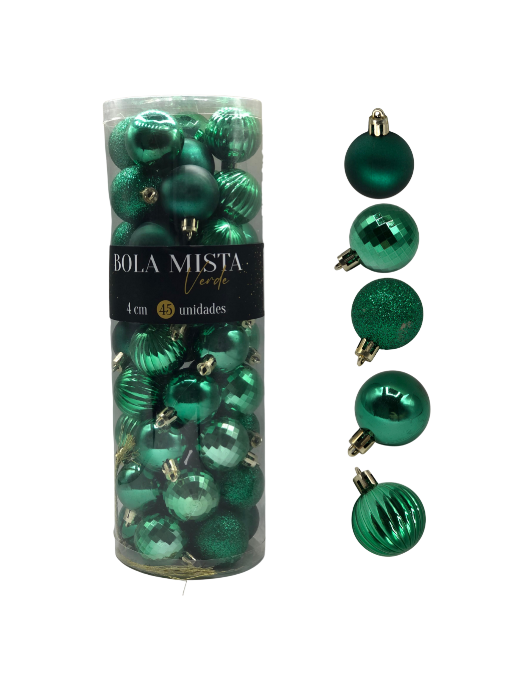 BOLA MISTALISA/FOSCA/GLITTER/GLOBINHO/TEXTURADA C/45 UND 4CM