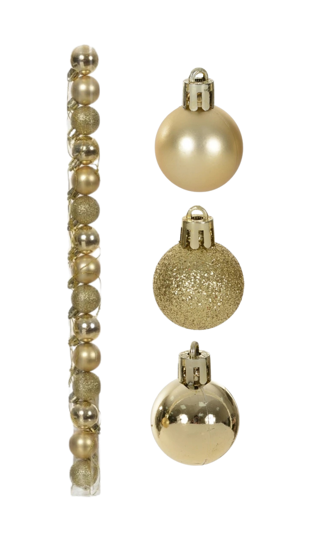 BOLA MISTO TUBO C/15 UND 4CM DOURADO
