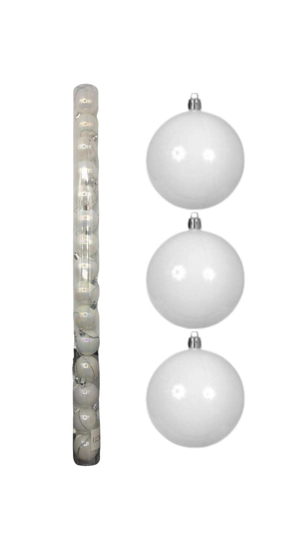 BOLA PEROLADA TUBO C/5 UND 4CM BRANCO